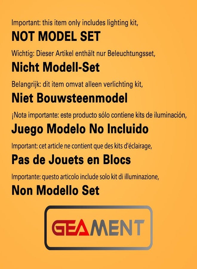 GEAMENT طقم إضاءة LED من GEAMENT متوافق مع مكوك الفضاء ديسكفري من ليغو ناسا - طقم إضاءة لنموذج البناء Creator 10283 (مجموعة النموذج غير متضمنة) - Image 2